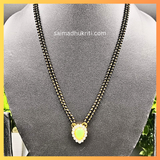 Green Double Lined Mangalsutra