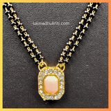 Peach Double Lined Mangalsutra