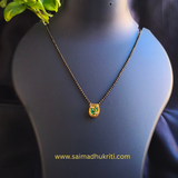 Green Pendent Single Lined Mangalsutra